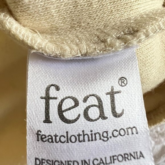 FEAT Blanketblend Unisex Crewneck Cream Cozy Sweatshirt in Oatmilk Size XL - Picture 5 of 10